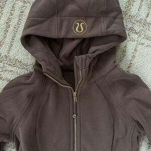 Lululemon scuba full zip taupe brown hoodie